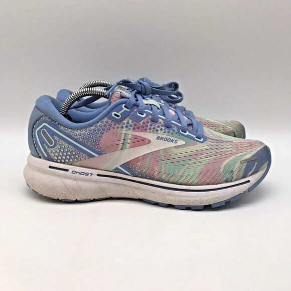 Brooks Ghost 14 Unity Running Shoes Women's 7 Blue & Pink Low Athletic Sneakers - Picture 1 of 11